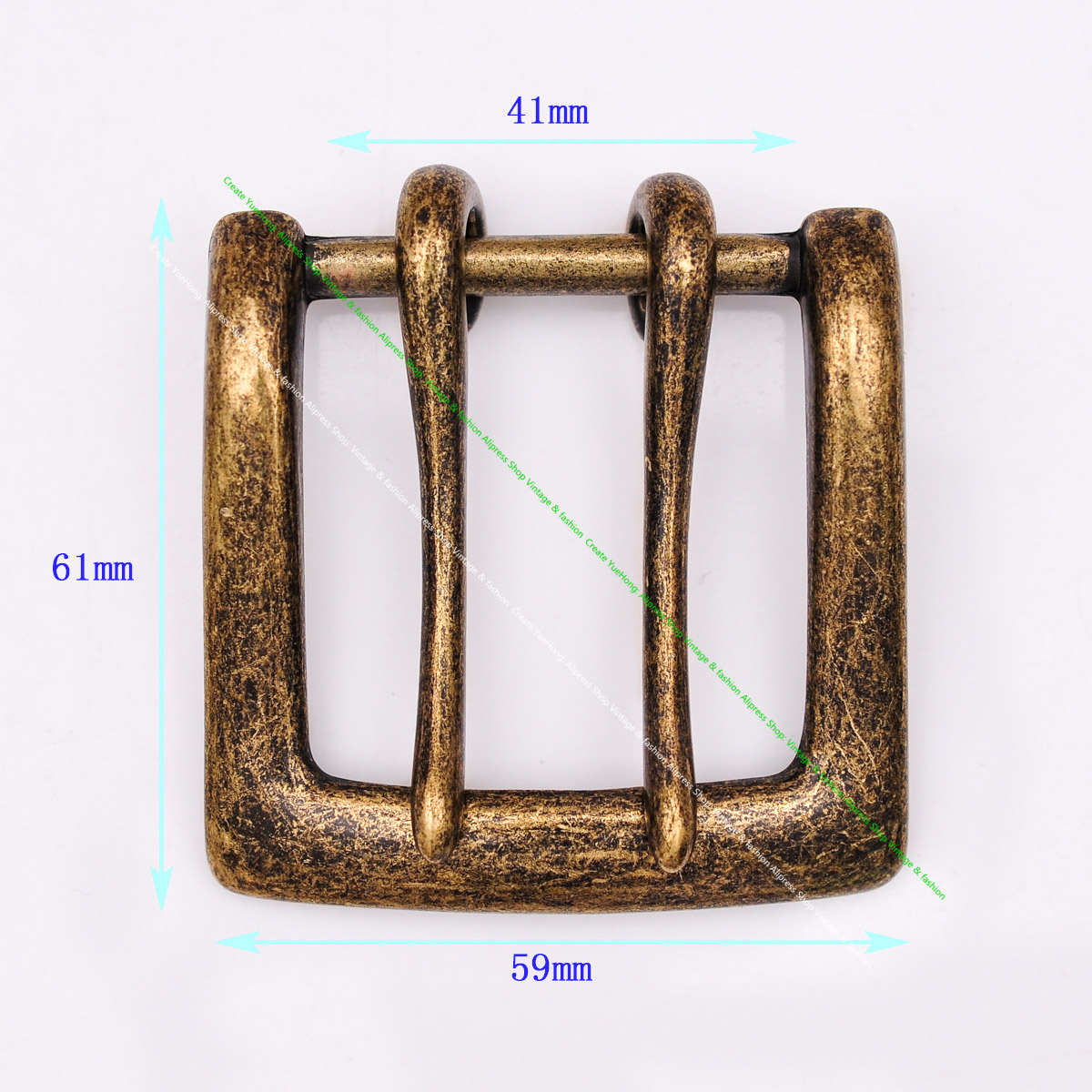 Antique Brass Hook - Erkekler antik pirinç çift pinli dil