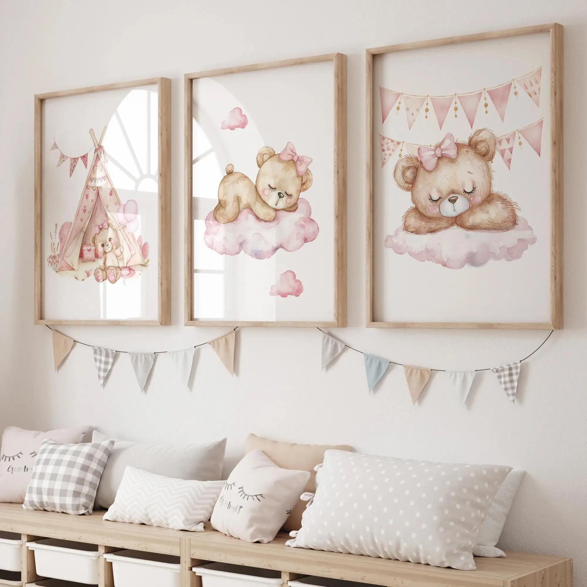 Interior Design Living Room - Pembe Rüya Ayı Atlıkarınca Çadır Salıncak