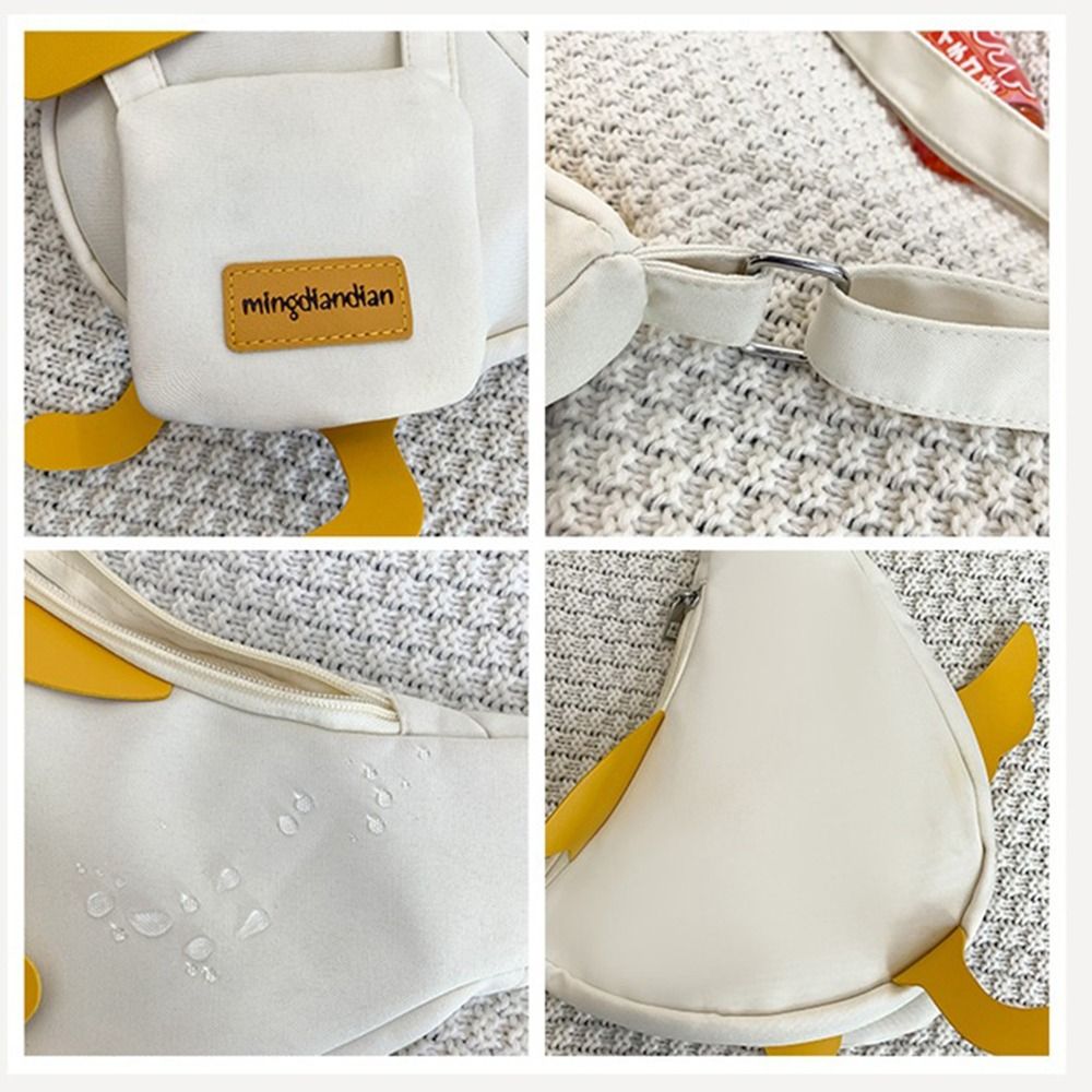 Interior Design Korean Style - Tatlı Kanvas Komik Ördek Crossbody Çanta