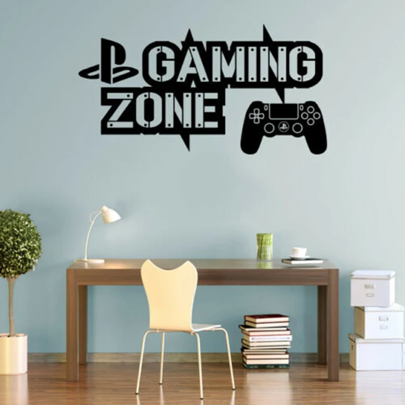 Interior Design Magazine - PS4 oyun bölgesi duvar çıkartmaları oyun