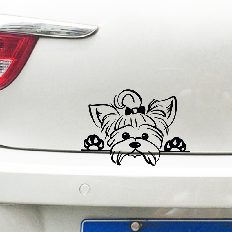 Interior Design Magazine - Yorkshire Terrier vinil yapışkan Çıkartmaları Araba