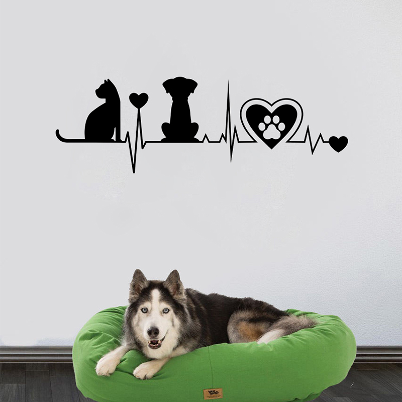 Interior Design Magazine - Köpek ve kedi siluet kalp atışı
