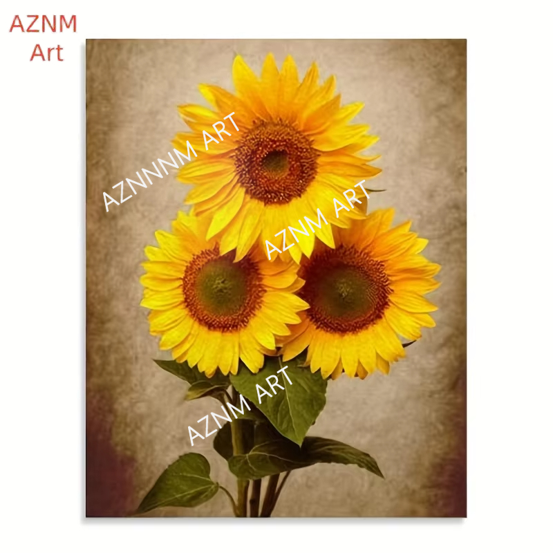 1/3 adet Deco ayçiçeği tuval d - Abstract Canvas Set incelemesi ve fiyatı
