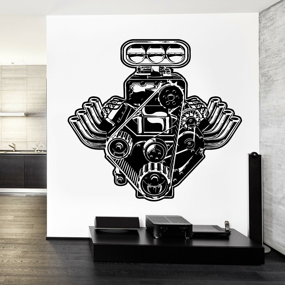 Araba Motor Motor Duvar Sticke - Interior Design Magazine incelemesi ve fiyatı