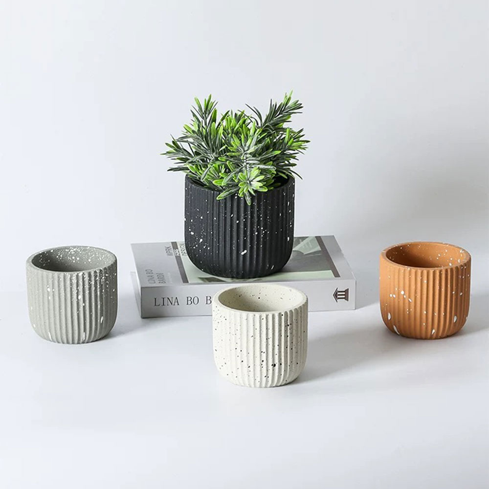 Minimalist Çizgili Terrazzo Be - Terrazzo Pot Cement incelemesi ve fiyatı
