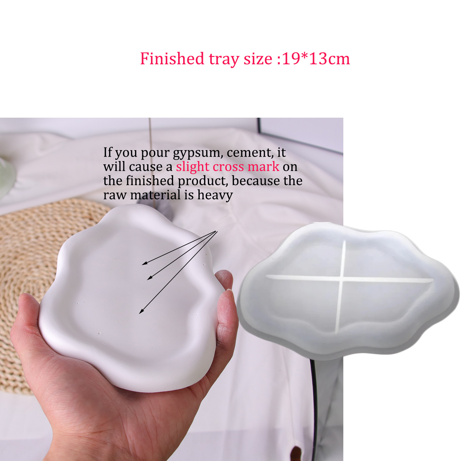 Bulut Tepsi Silikon Kalıplar E - Terrazzo Pot Cement incelemesi ve fiyatı