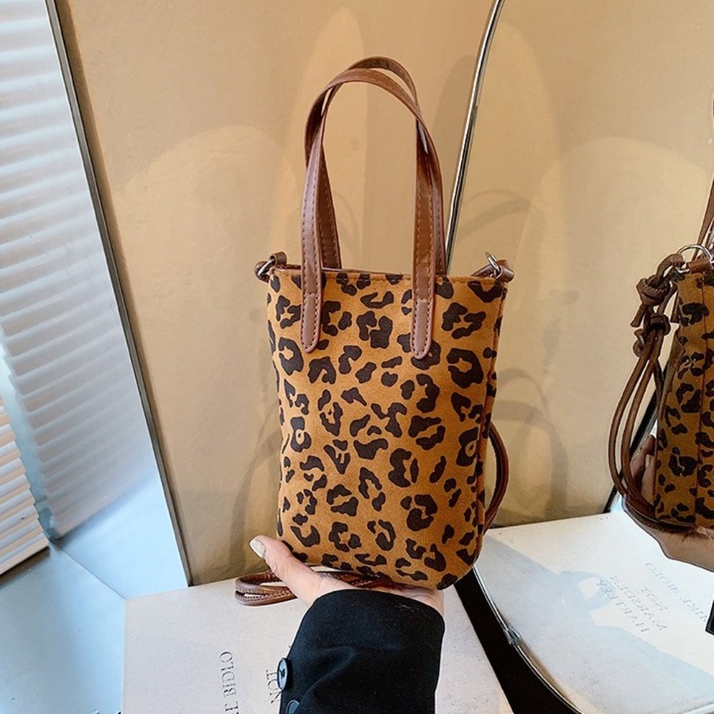 Retro PU Leopar Desenli Omuz Ç - Interior Design Korean Style incelemesi ve fiyatı