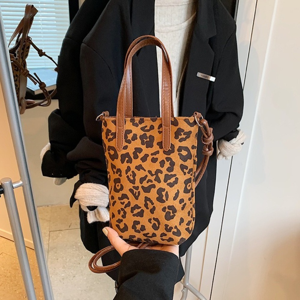 Retro PU Leopar Desenli Omuz Ç - Interior Design Korean Style incelemesi ve fiyatı