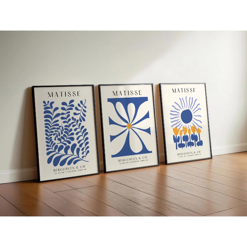 Mavi Matisse Baskıları 3'lü Ba - Abstract Canvas Set incelemesi ve fiyatı