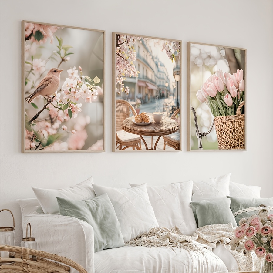 3 adet/takım Romantik Paris So - Abstract Canvas Set incelemesi ve fiyatı