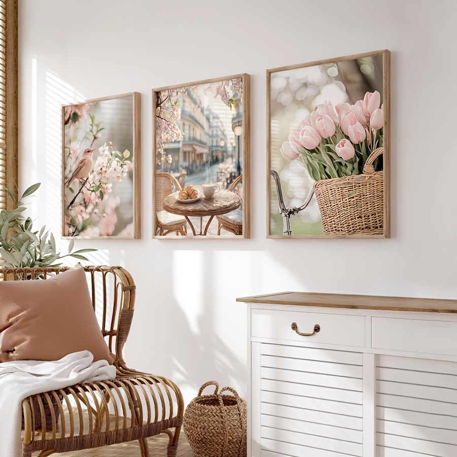 3 adet/takım Romantik Paris So - Abstract Canvas Set incelemesi ve fiyatı