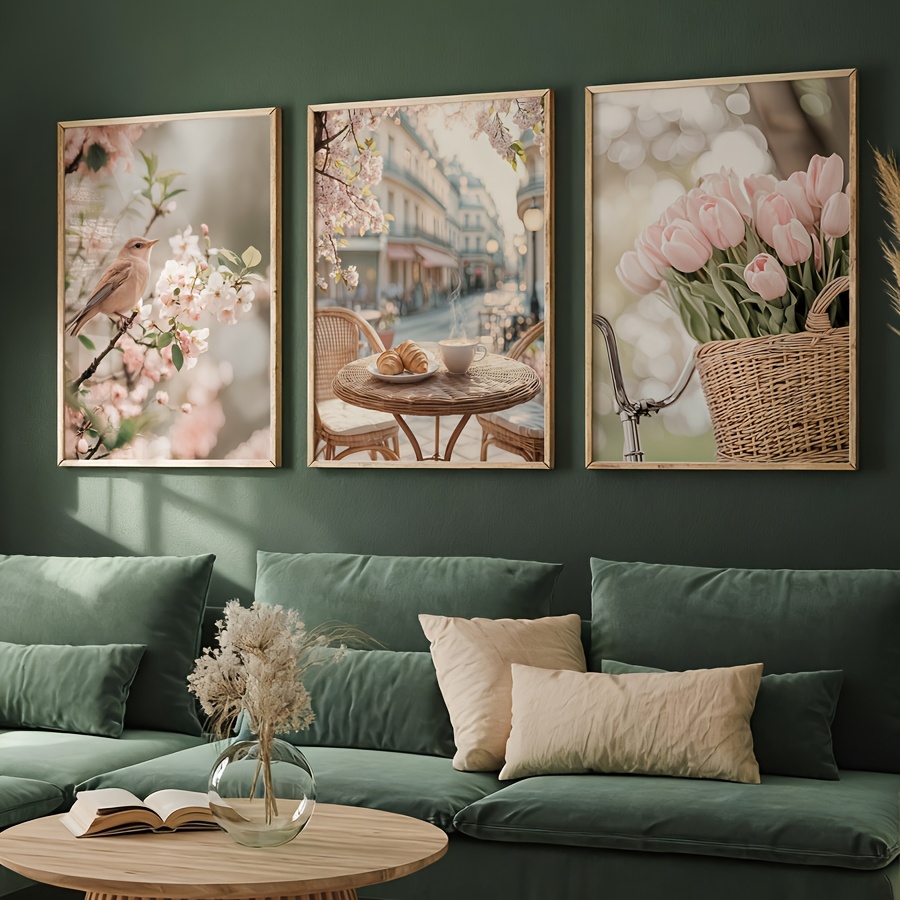 3 adet/takım Romantik Paris So - Abstract Canvas Set incelemesi ve fiyatı