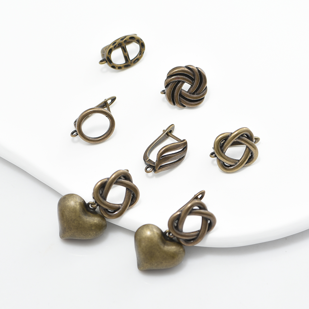 1 çift YENI Küpe Klipsler Kanc - Antique Brass Hook incelemesi ve fiyatı