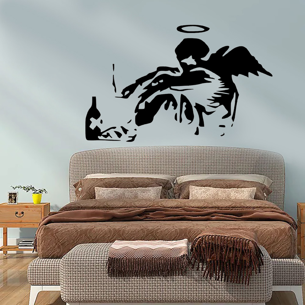 Banksy düşmüş melek Graffiti d - Interior Design Magazine incelemesi ve fiyatı