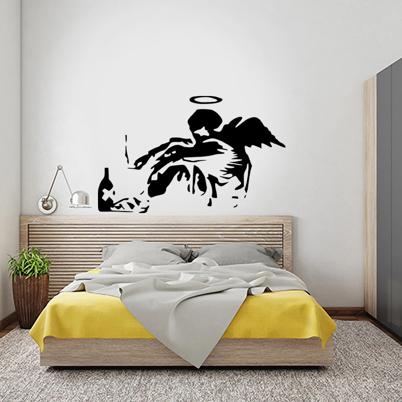 Banksy düşmüş melek Graffiti d - Interior Design Magazine incelemesi ve fiyatı