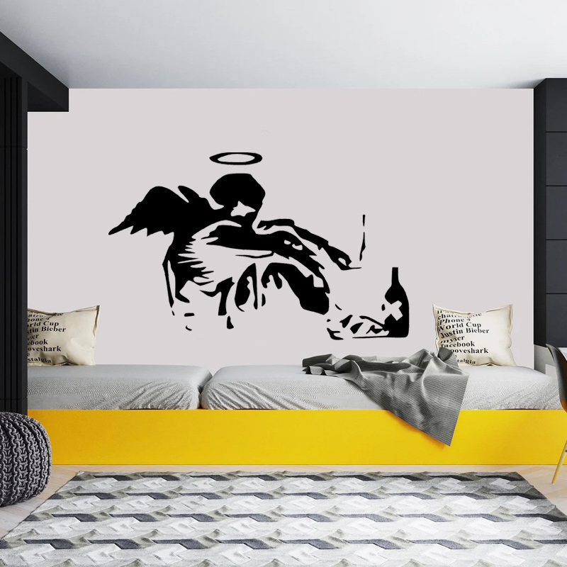 Banksy düşmüş melek Graffiti d - Interior Design Magazine incelemesi ve fiyatı
