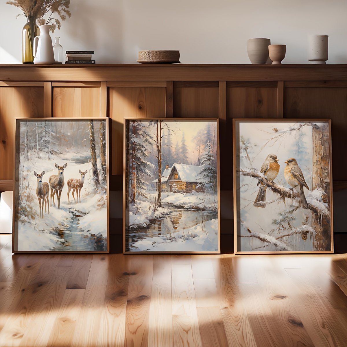 3 adet çerçevesiz tuval boyama - Abstract Canvas Set incelemesi ve fiyatı